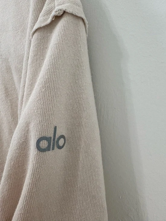 Alo Yoga Freestyle Crew Sweatshirt Sz S Bone EUC - Picture 5 of 9
